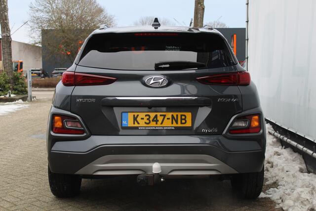 Hyundai Kona 1.6 GDI HEV Fashion Trekhaak Dodehoek Sensor l Apple/Android carplay l Adaptief cruise control l Navi l Armsteun l Elektrisch inklapbare buitenspiegels l Airco l Achteruitrijcamera