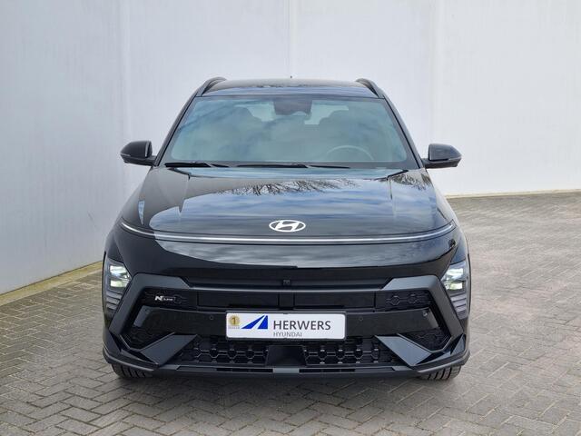 Hyundai Kona 1.6 GDI HEV N Line Automaat Fabrieksgarantie tot 11-2028 / Stoelverkoeling / Stuurverwarming / Stoelverwarming Voor + Achter / 360 Camera / Navigatie / Climate Control /