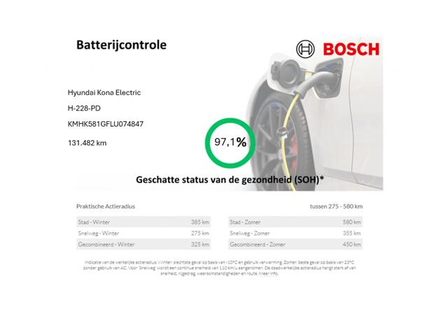 Hyundai Kona Premium 64 kWh Fase 3 - Carplay, Camera, Leer, Stoelverw. SOH 97,1%