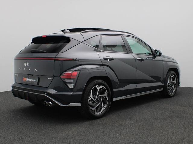 Hyundai Kona 1.6 GDI HEV N Line Sky 141PK Aut. Trekhaak, Schuifdak, Memorystoel, Keyless, Elektr. Achterklep, Navi, 360gr. Camera, 18" LM Velgen, Stoel verwarming & ventilatie, Stuurverwarming