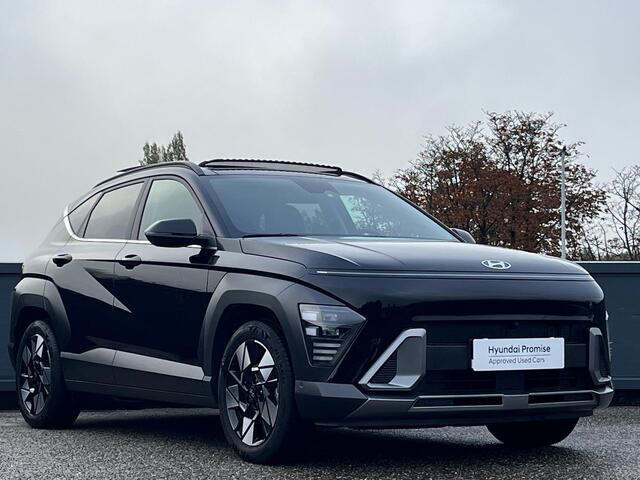 Hyundai Kona 1.6 GDI HEV 140pk Comfort smart Sky++ | SCHUIF/KANTELDAK | PREMIUM INTERIEUR | 360° CAMERA | FABRIEKSGARANTIE T/M 08-2029 |