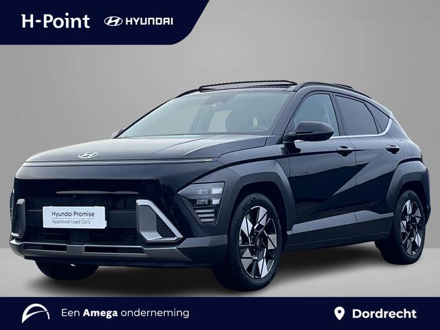 Hyundai Kona 1.6 GDI HEV 140pk Comfort smart Sky++ | SCHUIF/KANTELDAK | PREMIUM INTERIEUR | 360° CAMERA | FABRIEKSGARANTIE T/M 08-2029 |