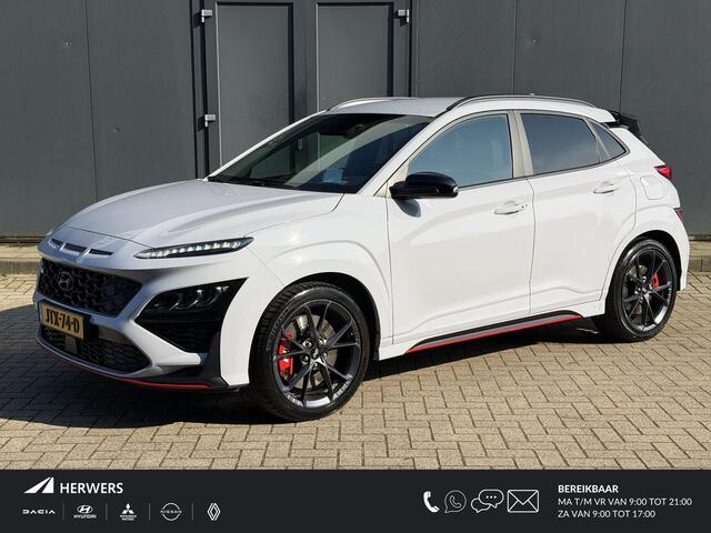 Hyundai Kona 2.0 T-GDI N Performance 280pk DCT8 / Sonic Blue / Fabrieksgarantie tot 01-2027 / 1e Eigenaars auto / Dealer Onderhouden / Limited Slip Diff / Adaptieve Cruise / Adaptieve Onderstel / Stoel & Stuurwielverwarming / Achterbank Verwarming / Elektr. Stoelen / 