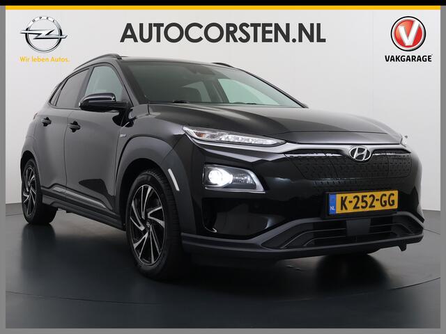 Hyundai Kona EV 64kWh 204pk SOH 100% Premium Schuif-/Kanteldak Leer Warmtepomp Head-Up Display Apple Carplay Android Navi Camera Elektr.Stoelen+Leer+Verwarmd+Gekoeld Adaptive Cruise/Stop&Go Zelfsturend Multimedia Forward-Collision-Avoidance-Assist (FCA)Led Keyless DAB