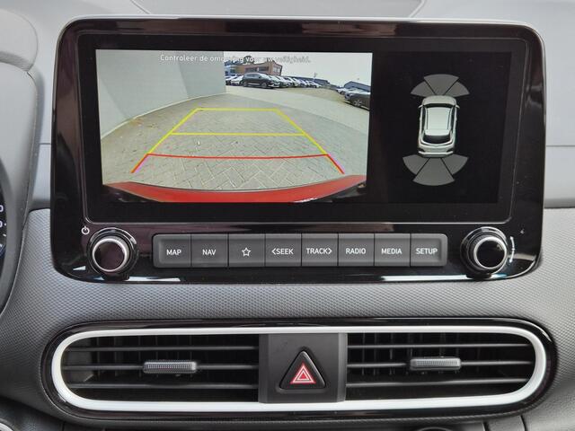 Hyundai Kona 1.6 GDI HEV Premium / Dealer onderhouden / Head Up Display / Adaptief cruise control / Achteruitrijcamera / Trekgewicht 1300 kg / Stuur- & Stoelverwarming / Stoelventilatie / Keyless Entry/Start / Krell audio systeem / Draadloze telefoon lader /