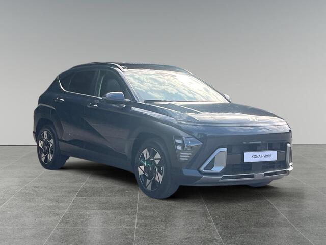 Hyundai Kona Premium Sky 1.6 GDI HEV 137pk | SCHUIF/KANTELDAK | FULL LED | PREMIUM LEDER | ADAPTIVE CRUISE | 360° CAMERA | STOELVERW. + KOELING |