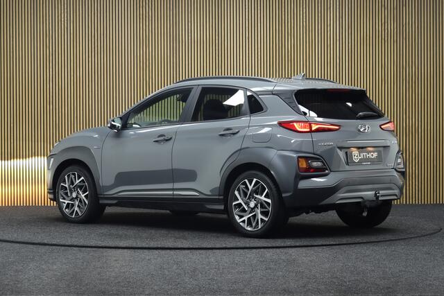 Hyundai Kona 1.6 GDI HEV Premium | Trekhaak | Adaptive-cruise | Camera | Stoelventilatie | Stoel & Stuurverwarming | Parkeersensoren V+A | Navigatie | Apple Carplay & Android Auto | Leder | Keyless | Dodehoekdetectie