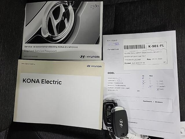 Hyundai Kona EV COMFORT 64 kWh (100% SOH) I AUTOMAAT I P-CAMERA I APPLE CARPLAY I CRUISE CONTROL