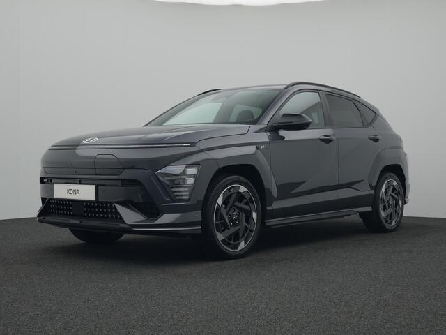Hyundai Kona Electric N Line 64.8 kWh Volledig Elektrisch met Navigatie, Lederen bekleding en Stoelverwarming Uit voorraad leverbaar!