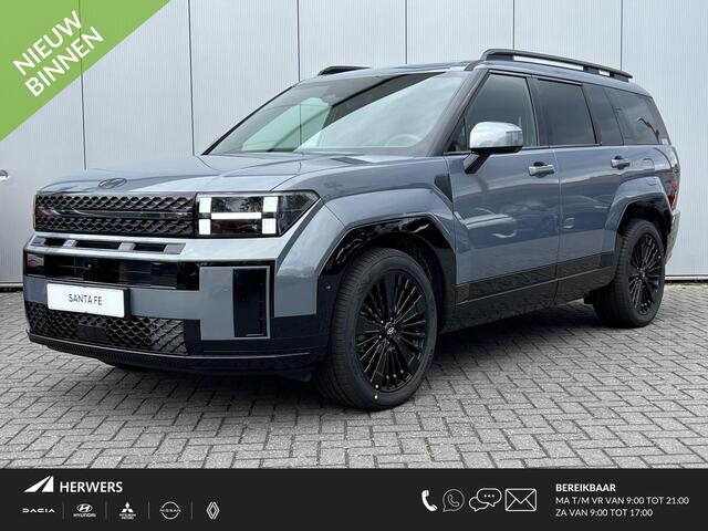 Hyundai SANTA FE 1.6 T-GDI PHEV Black Line 4WD 7p / Rijklaar incl. ¤ 5.000,- korting voor ¤ 66.143,- / 288 pk met 1700 KG trekvermogen / 20" / Leder zwart /