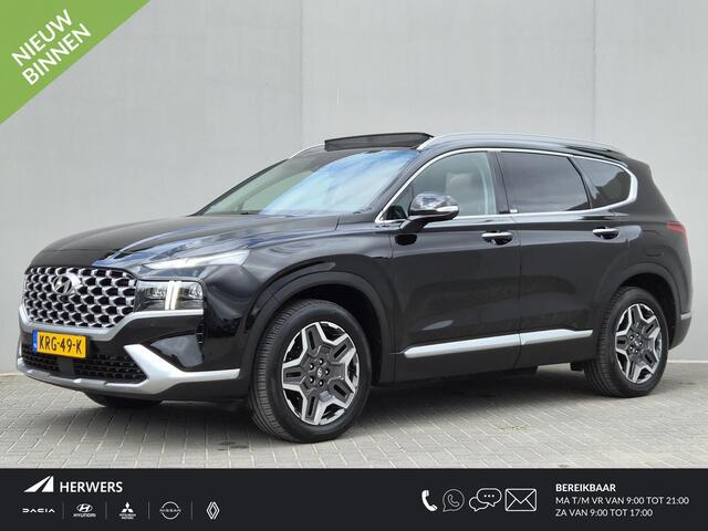 Hyundai SANTA FE 1.6 T-GDI PHEV 5p Premium Sky 4WD / SOH 100% / Dealer onderhouden / Glazen schuif- en kanteldak / Head Up Display / Trekgewicht 1350 kg / Elektrische achterklep / Stuur- Stoel & Achterbank verwarming / Rondomzicht camera / Stoelventilatie /