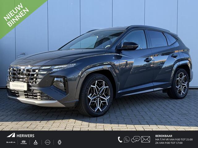 Hyundai TUCSON 1.6 T-GDI HEV N Line 230pk / 1650kg Trekgewicht / Stoelverwarming / Achteruitrijcamera / 19 Inch / LED / Parkeersensoren Voor + Achter / Climate Control /
