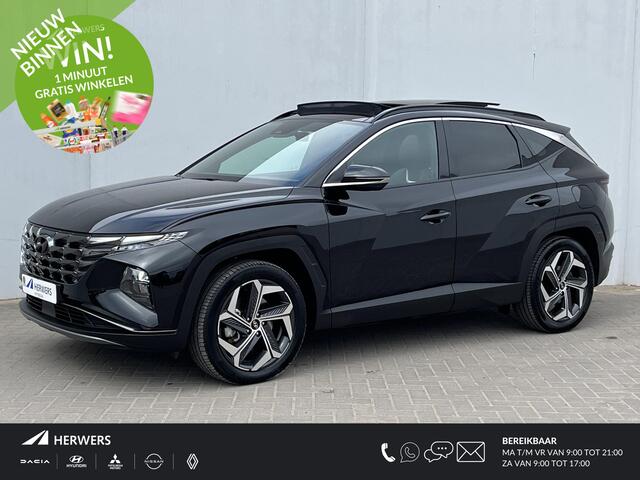 Hyundai TUCSON 1.6 T-GDI PHEV Premium Sky 4WD / 100% Dealer onderhouden / Trekgewicht 1.350 kg / Elektrisch Glazen schuif- en kanteldak / Elektrische achterklep / Camera 360° / Apple Carplay & Android Auto / Stuur- en stoelverwarming voor en achter / Stoelverkoeling / K