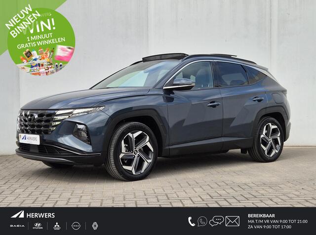 Hyundai TUCSON 1.6 T-GDI PHEV Plug-in Premium Sky 4WD Automaat / Trekgewicht 1350 Kg / Afneembare Trekhaak / Glazen schuif- en kanteldak / Apple Carplay Android Auto / Stuur- en Stoelverwarming / Rondom zicht camera / Stoelventilatie /