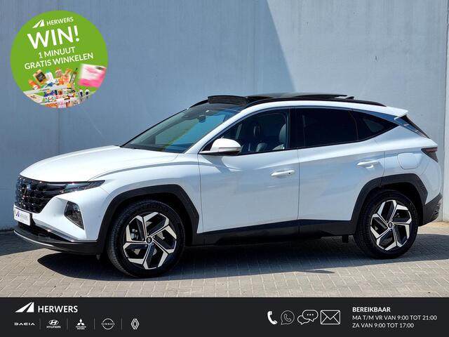 Hyundai TUCSON 1.6 T-GDI HEV Premium Sky 230PK Automaat / Elektrisch Schuif/-Kanteldak / Lederen Bekleding / Elektrische Achterklep / Zwarte Lichtmetalen Winterset Tegen Meerprijs ¤599,-