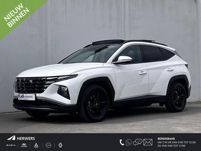 Hyundai TUCSON 1.6 T-GDI PHEV Premium Sky 4WD / Dealer onderhouden / Trekgewicht 1.350 kg / Accu SoH 100% / Adaptief CC / Lederen Bekleding / Stoelventilatie / Stuur-, stoel- en achterbankverwarming / Camera 360° / Climate Control /