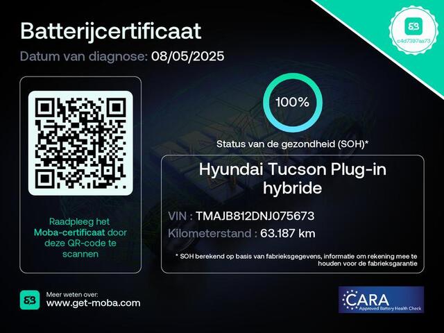 Hyundai TUCSON 1.6 T-GDI PHEV Plug-in N Line Sky 4WD Automaat / Rondomzicht camera / Apple Carplay Android Auto / Glazen schuif- en kanteldak / Trekgewicht 1350 Kg / Stuur- en Stoelverwarming / Elektrisch bedienbare stoelen - achterklep /