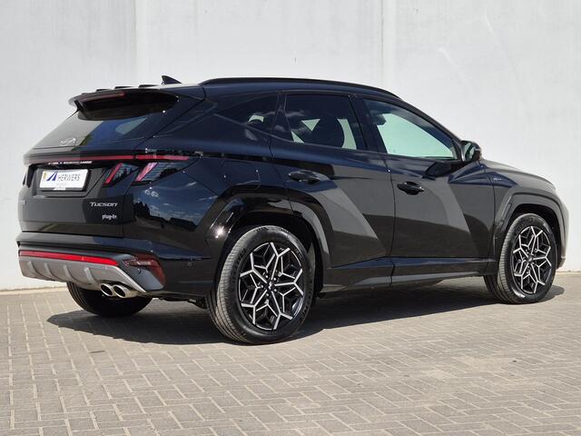 Hyundai TUCSON 1.6 T-GDI PHEV Plug-in N Line Sky 4WD Automaat / Accu SoH 100% / Rondomzicht camera / Apple Carplay Android Auto / Elektrische bedienbare achterklep / Trekgewicht 1350 Kg / Stuur- en Stoelverwarming / Elektrisch bedienbare stoelen - achterklep /