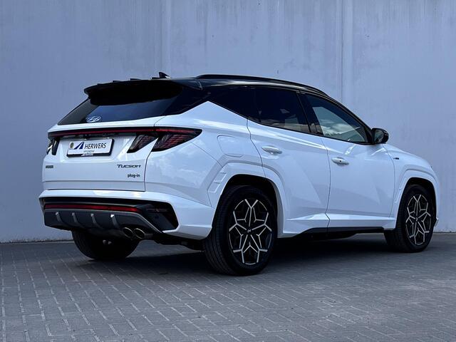 Hyundai TUCSON 1.6 T-GDI PHEV N Line Edition 265PK 4WD Automaat / Dealer onderhouden / SoH 100 % / Trekgewicht 1.350 kg/ 360° Camera / Apple Carplay Android Auto / Adaptief CC / Stuur- en Stoelverwarming / Elektrische klep /