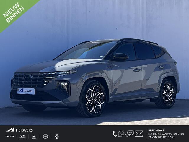 Hyundai TUCSON 1.6 T-GDI PHEV N Line 4WD 265 pk Automaat / Dealer onderhouden / Camera 360° / Apple Carplay Android Auto / Adaptief CC / Trekgewicht 1350 Kg / Stoelventilatie / Stuur- en Stoelverwarming / Elektrisch bedienbare stoelen - achterklep /