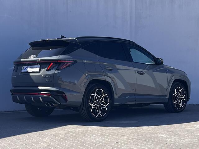 Hyundai TUCSON 1.6 T-GDI PHEV N Line 4WD 265 pk Automaat / Dealer onderhouden / Camera 360° / Apple Carplay Android Auto / Adaptief CC / Trekgewicht 1350 Kg / Stoelventilatie / Stuur- en Stoelverwarming / Elektrisch bedienbare stoelen - achterklep /