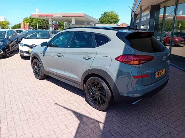 Hyundai TUCSON 1.6 T-GDI 4WD N-Line Automaat, Airco(automatisch) Carplay, Pano schuif kantel dak, Elektronische achterklep, Verwarmd stuurwiel, Navigatie, Parkeersensoren, Camera, Rijbaan detector, Dode hoekdetector, Krell audio systeem, Keyless, en nog veel veel meer Z