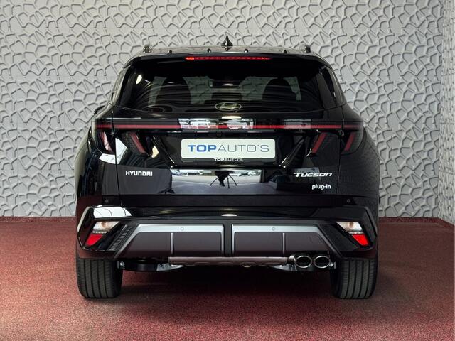 Hyundai TUCSON NIEUWE AUTO 1.6 T-GDI PHEV 252PK 4WD N-LINE SKY PANO. 360.CAMERA ELEK.KLEP ELEK.STOEL/GEHEUG.VERWARMD SUBWFR 19''LMV ZWARTE HEMEL HEADUP STOELKOELING STUURVERW. PLUG IN HYBRIDE - 5 JAAR GARANTIE