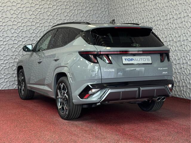 Hyundai TUCSON NIEUWE AUTO 1.6 T-GDI PHEV 252PK 4WD N-LINE SKY PANO. 360.CAMERA ELEK.KLEP ELEK.STOEL/GEHEUG.VERWARMD SUBWFR 19''LMV ZWARTE HEMEL HEADUP STOELKOELING STUURVERW. PLUG IN HYBRIDE - 5 JAAR GARANTIE