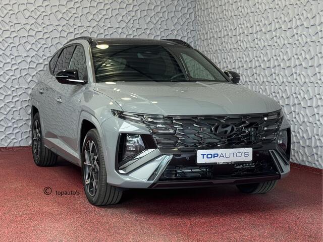 Hyundai TUCSON NIEUWE AUTO 1.6 T-GDI PHEV 252PK 4WD N-LINE SKY PANO. 360.CAMERA ELEK.KLEP ELEK.STOEL/GEHEUG.VERWARMD SUBWFR 19''LMV ZWARTE HEMEL HEADUP STOELKOELING STUURVERW. PLUG IN HYBRIDE - 5 JAAR GARANTIE 4X4