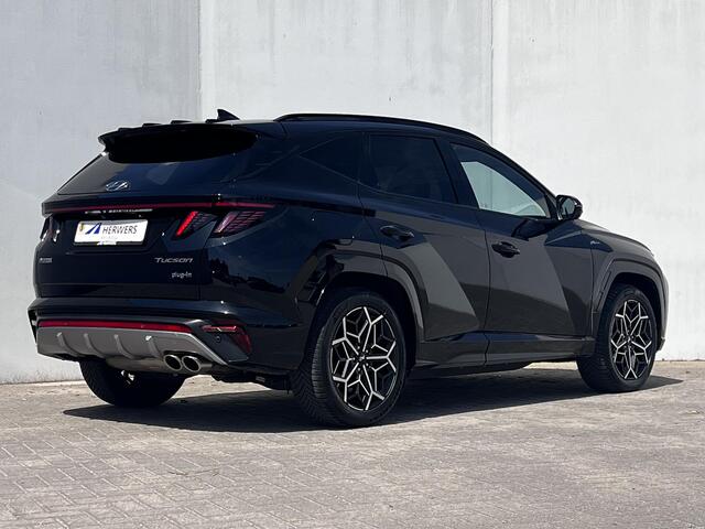 Hyundai TUCSON 1.6 T-GDI PHEV N Line Sky 265 4WD Automaat / Dealer onderhouden / Elektr. stoelen en klep / Trekgewicht 1.350 kg / Schuif-kanteldak / Stoelventilatie / Stuur- en stoelverwarming /Adapt. CC /