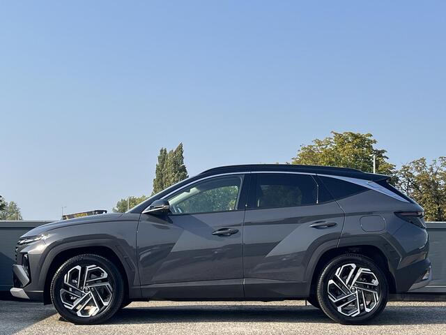 Hyundai TUCSON 1.6 T-GDI HEV Premium | Nieuw model | Wegklapbare trekhaak | Lederen bekleding | Alarmklasse 3 | Contrasterende dakkleur | Fabrieksgarantie tot 11-2029