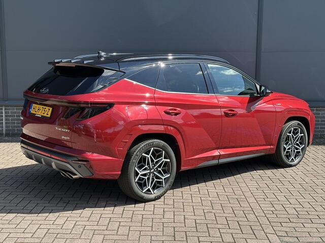 Hyundai TUCSON 1.6 T-GDI PHEV N Line 4WD / tot 10-2026 Fabrieksgarantie / Dealer onderhouden / Trekgewicht 1.350 Kg / Accu SoH 100% / Camera / Adaptief CC / Stuur- en Stoelverwarming / Elektrische klep / Apple Carplay Android Auto /