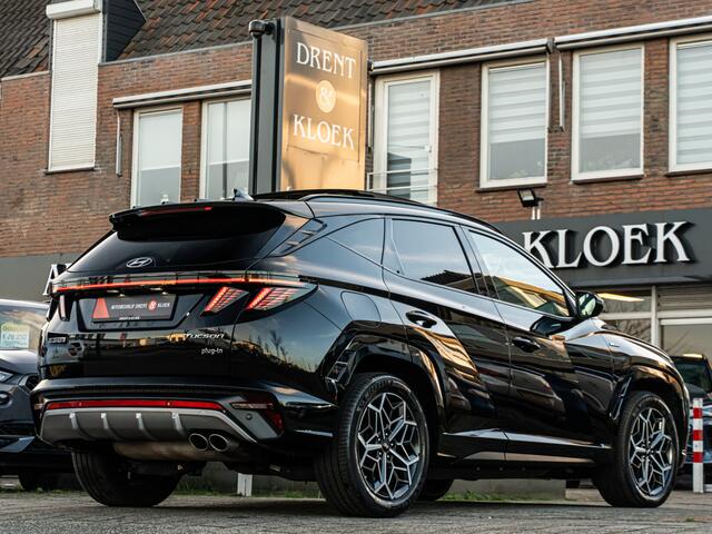 Hyundai TUCSON 1.6 T-GDI PHEV N Line Sky 4WD PANO BLACK OPTIC 19 INCH LEDER CAMERA DODEHOEK BOMVOL!!