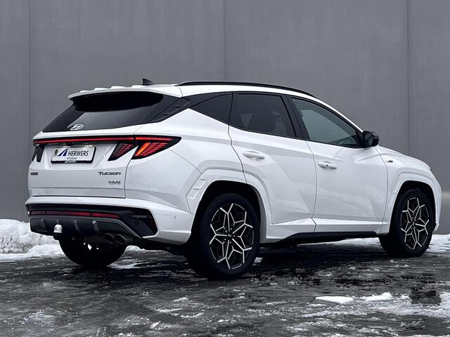 Hyundai TUCSON 1.6 T-GDI HEV N Line Automaat / Trekhaak 1.650 kg / Navigatie / Stoelventilatie / Stuur-, stoel- & achterbankverwarming / Elektrische klep en stoelen / Apple Carplay Android / 19" LM wielen /