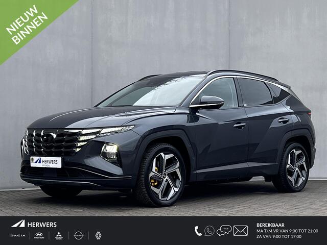 Hyundai TUCSON 1.6 T-GDI PHEV Premium 4WD Automaat / Dealer onderhouden / Navigatie / Stuur-, stoel- en achterbankverwarming /Leder / Stoelventilatie / Elektrische stoelen & klep / Camera 360° / Apple Carplay Android / 19" LM wielen /