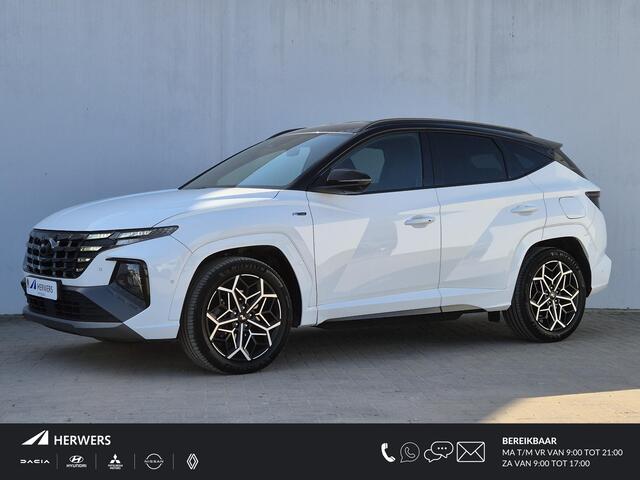 Hyundai TUCSON 1.6 T-GDI PHEV N Line 4WD Automaat / Rondomzicht camera / Apple Carplay Android Auto / Adaptief cruise control / Trekgewicht 1350 Kg / Stuur- en Stoelverwarming / Elektrisch bedienbare stoelen - achterklep /