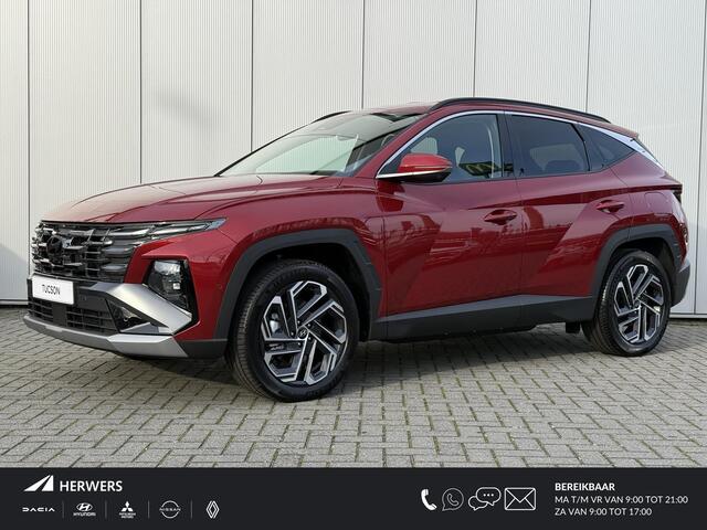 Hyundai TUCSON 1.6 T-GDI PHEV Premium / 4000 Voordeel / Zwart Leder / Navigatie / 360 Camera / Memory Seat / Stoelverkoeling / Stoelverwarming Voor + Achter / Stuurverwarming / KRELL Audio /