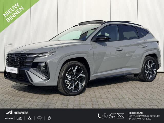 Hyundai TUCSON 1.6 T-GDI PHEV N Line Sky / GRATIS TREKHAAK OF ALL-SEASONBANDEN + ¤ 2500 VOORDEEL / Panoramadak / Stoelverkoeling / Stoelverwarming Voor + Achter / Stuurverwarming / 360 Camera / Elek. Bedienbare Voorstoelen / Memory Seat /