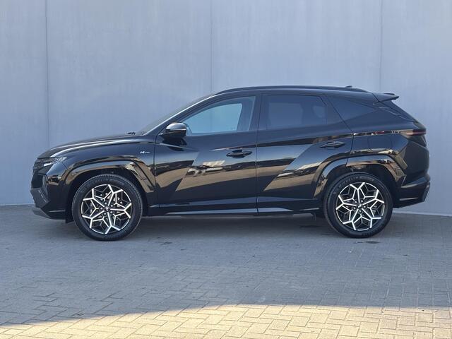 Hyundai TUCSON 1.6 T-GDI HEV 230pk N Line Edition Automaat / Fabrieksgarantie tot 03-2029 / Dealer onderhouden / Trekgewicht 1650 kg / Stoelverwarming / Achteruitrijcamera / cruise control adaptief / Climate control/ Keyless Entry/Start /