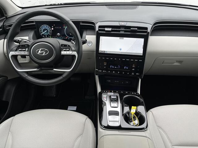 Hyundai TUCSON 1.6 T-GDI HEV Premium Sky / Schuif - kanteldak / Afn. trekhaak / Lederen interieur / Navigatie / Verwarmde + gekoelde stoelen + memory / 19 inch LMV.