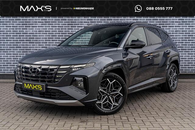 Hyundai TUCSON 1.6 T-GDI HEV N Line Sky | Trekhaak | Panoramadak | 360 Graden Camera | Keyless Entry | Elektrische Achterklep | Stoelverwarming | Stoelventilatie | Elektrisch Verstelbare Stoelen | Navigatie | Lichtmetalen Velgen 19 inch