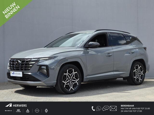 Hyundai TUCSON 1.6 T-GDI PHEV N Line 4WD / Dealer onderhouden / Fabrieksgarantie tot 05-2027 / Trekgewicht 1350 kg / Elektrische achterklep / Rondomzicht camera / Stuur- Stoel & Achterbank verwarming / Adaptief cruise control / Keyless Entry/Start /