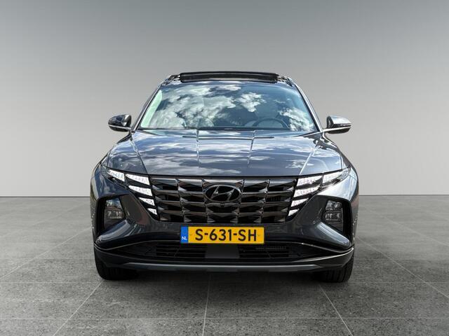 Hyundai TUCSON Premium Sky 1.6 T-GDI HEV 230pk | SCHUIF/KANTELDAK | LEDER | STOELVENTILATIE + VERW. | BLIND SPOT CAMERA | LAGE KM-STAND! |
