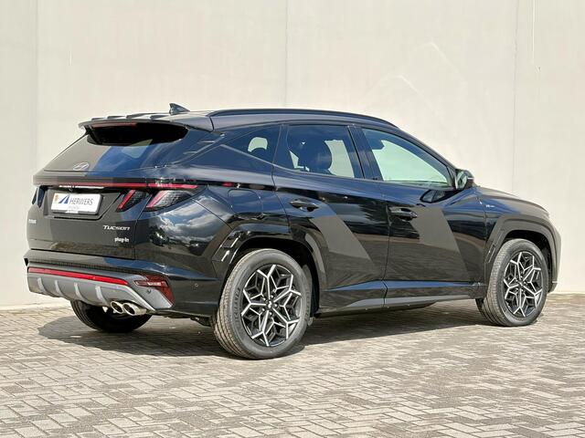 Hyundai TUCSON 1.6 T-GDI PHEV N Line 4WD / SOH 100% / Fabrieksgarantie tot 05-2027 / Dealer onderhouden / Trekgewicht 1.350 kg / Stuur- Stoel & Achterbank verwarming / Rondomzicht camera / Apple Carplay/Android Auto / Elektrische achterklep / Stoelventilatie /