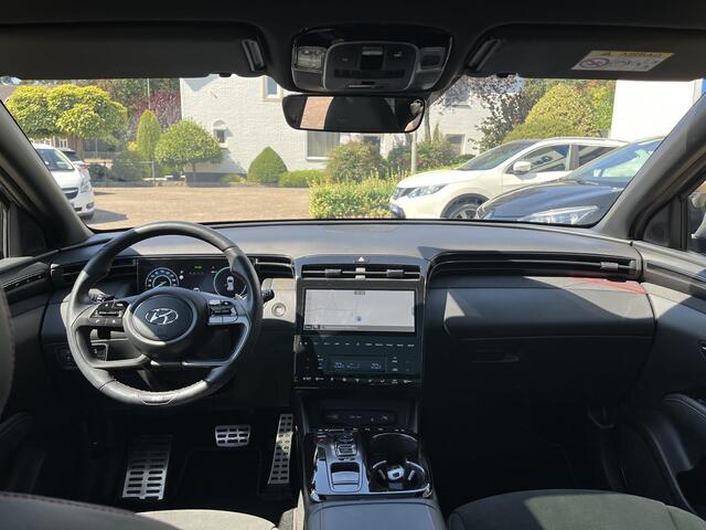 Hyundai TUCSON 1.6 T-GDI Plug-in Hybrid Sky 4WD N-line | Trekhaak, Schuifdak, Stoelventilatie, Elektr. Stoelen, 360 Camera, Half alcantara/leder, 19 inch, Full option!