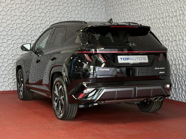 Hyundai TUCSON 1.6 T-GDI PHEV LUXE N-LINE NIEUWE AUTO 360° CAMERA ELEK.KLEP ELEK.STOEL MET GEHEUGEN VERWARMD SUBWOOFER 19" LMV ZWARTE HEMEL STUURVERW. PLUG IN HYBRIDE