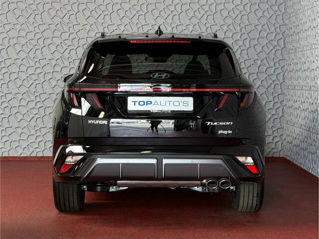 Hyundai TUCSON 1.6 T-GDI PHEV LUXE N-LINE NIEUWE AUTO 360° CAMERA ELEK.KLEP ELEK.STOEL MET GEHEUGEN VERWARMD SUBWOOFER 19" LMV ZWARTE HEMEL STUURVERW. PLUG IN HYBRIDE