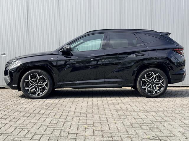 Hyundai TUCSON 1.6 T-GDI HEV 230pk N Line Edition Automaat / Fabrieksgarantie tot 03-2029 / Dealer onderhouden / Trekgewicht 1650 kg / Stoelverwarming / Achteruitrijcamera / cruise control / Climate control/ Keyless Entry/Start /