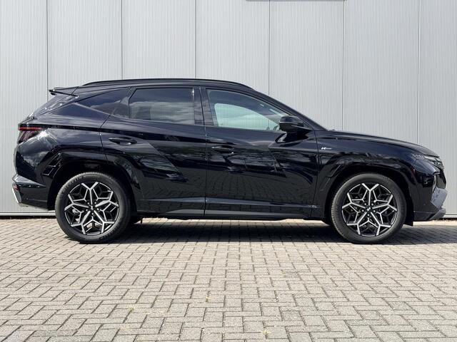 Hyundai TUCSON 1.6 T-GDI HEV 230pk N Line Edition Automaat / Fabrieksgarantie tot 03-2029 / Dealer onderhouden / Trekgewicht 1650 kg / Stoelverwarming / Achteruitrijcamera / cruise control / Climate control/ Keyless Entry/Start /