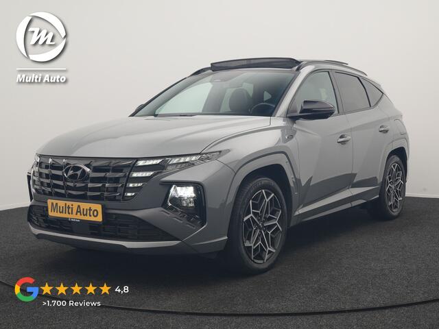 Hyundai TUCSON 1.6 T-GDI N Line 4WD PHEV 265PK Dealer O.H | Panodak | Trekhaak Afn. | Adaptive Cruise | 360 Camera | Alcantara Sportstoelen Memory & Ventilatie | Stoelen & Stuur Verwarmd | Krell Audio | Carplay | Blis | Keyless | Navigatie | DAB | 19"L.M | Plug In Hybrid